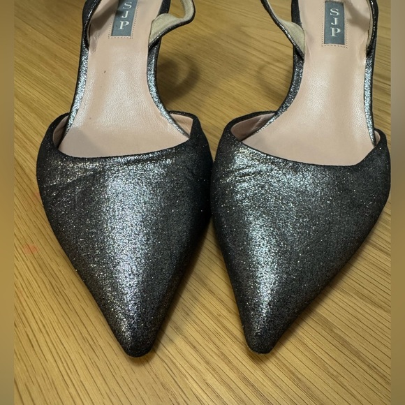SJP by Sarah Jessica Parker Glitter Slingback Heels - Size 40 (US 9.5) - Picture 11 of 13